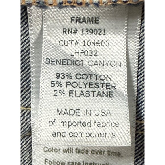 FRAME Le High Flare Jeans Women 25 Benedict Canyon High Rise Dark Wash USA - Picture 11 of 11